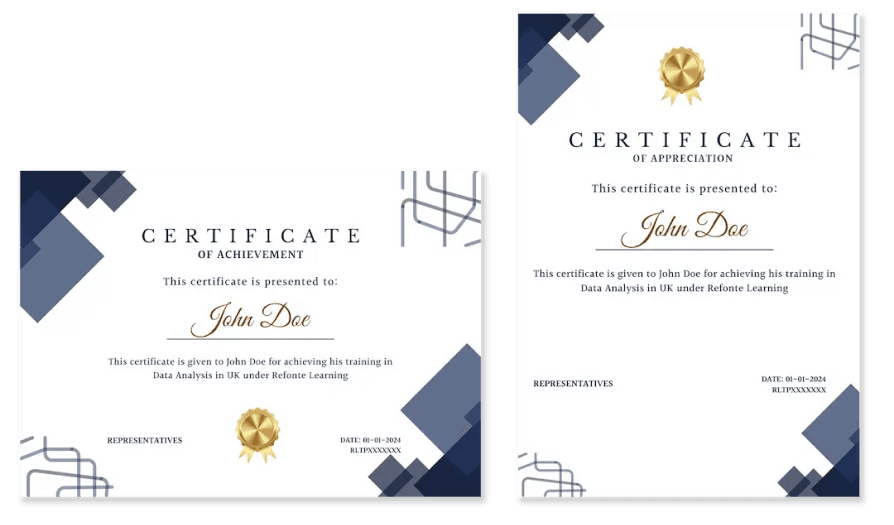 Certificates